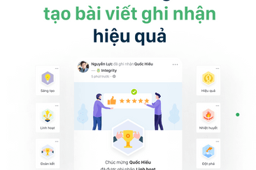 Cách sử dụng tính năng mới tạo Bài viết Ghi nhận trên GapoWork hiệu quả
