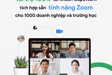 Chương trình sử dụng Zoom không giới hạn được tích hợp trên GapoWork cho 1000 doanh nghiệp và trường học