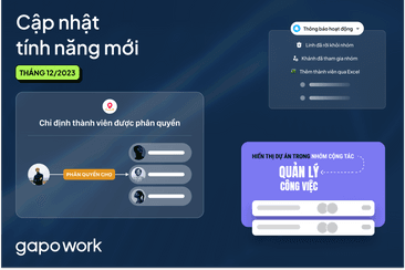 GapoWork cập nhật tính năng tháng 12/2023