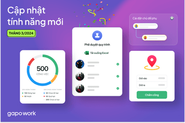 GapoWork cập nhật tính năng tháng 3/2024