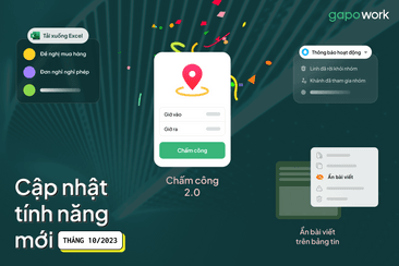GapoWork cập nhật tính năng mới tháng 10/2023
