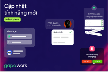 GapoWork cập nhật tính năng tháng 1/2024