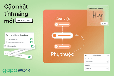 GapoWork cập nhật tính năng mới tháng 7/2023