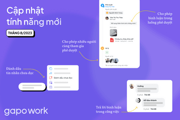 GapoWork cập nhật tính năng mới tháng 8/2023