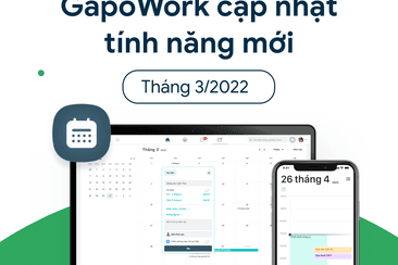 GapoWork cập nhật tính năng mới Calendar trong tháng 3/2022