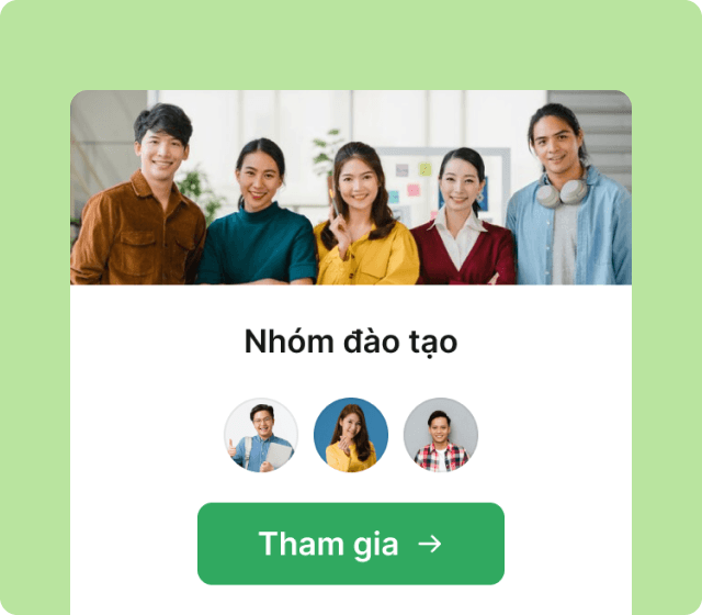 Tạo nhóm mở dành cho hoạt động đào tạo nội bộ. 