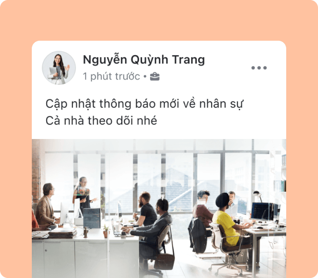 Tạo bài viết để giải đáp các vấn đề liên quan đến nhân sự và mọi người cùng nhau thảo luận, phản hồi.