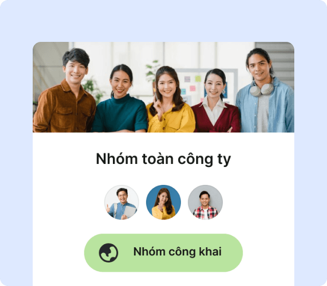 Cài đặt nhóm “Công khai” và “Tất cả các thành viên” để chắc chắn toàn bộ nhân sự sẽ nhận được Thông báo ngay tức thì khi có tin tức mới