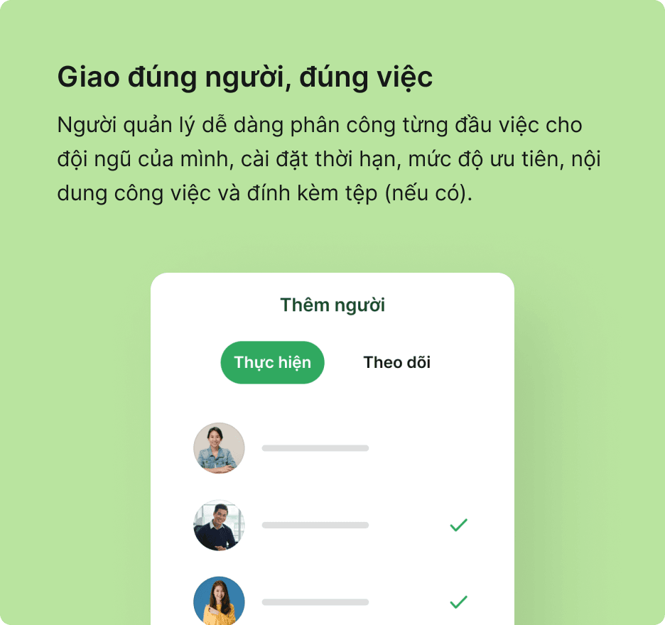 Giao đúng người, đúng việc