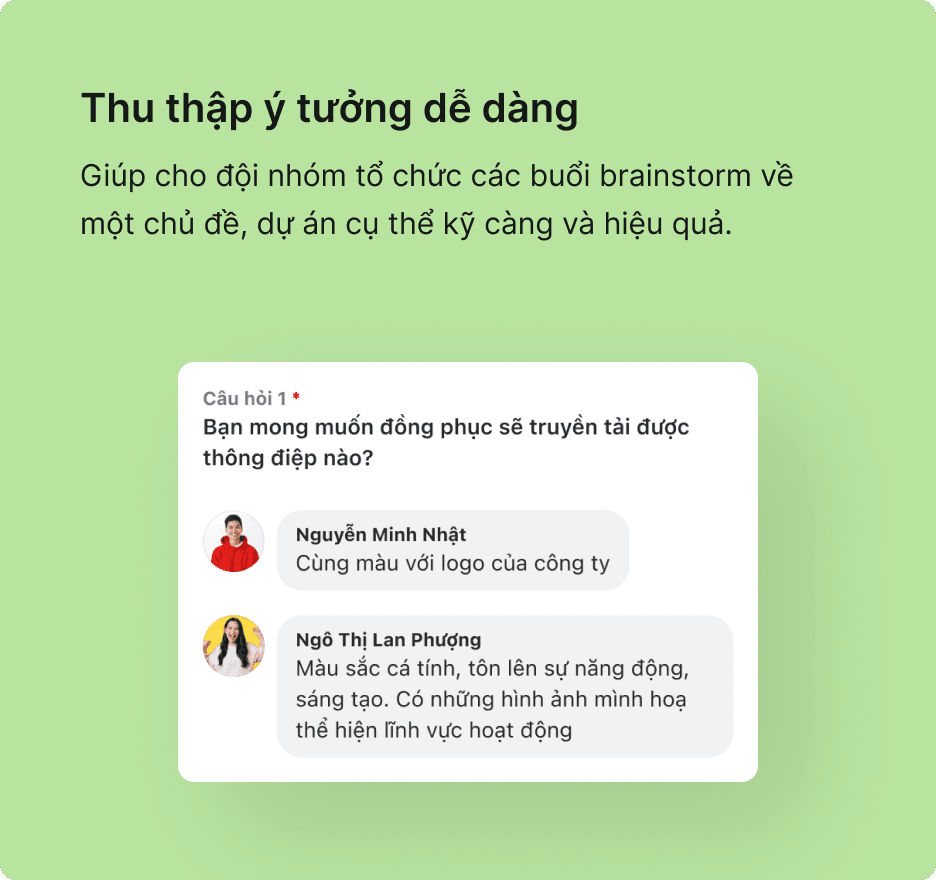 Thu thập ý tưởng dễ dàng