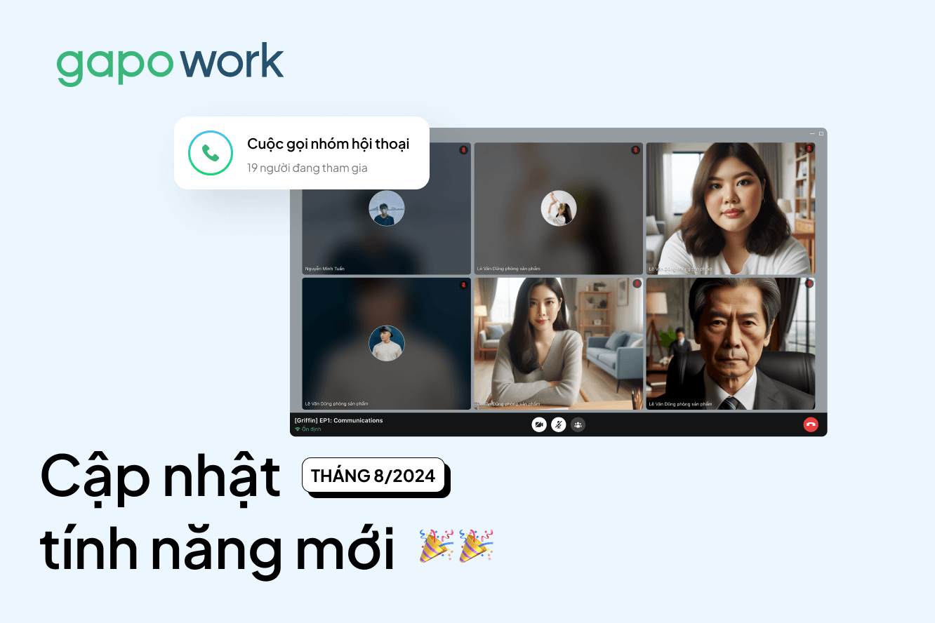 GapoWork cập nhật tính năng tháng 8/2024 - Ảnh 1