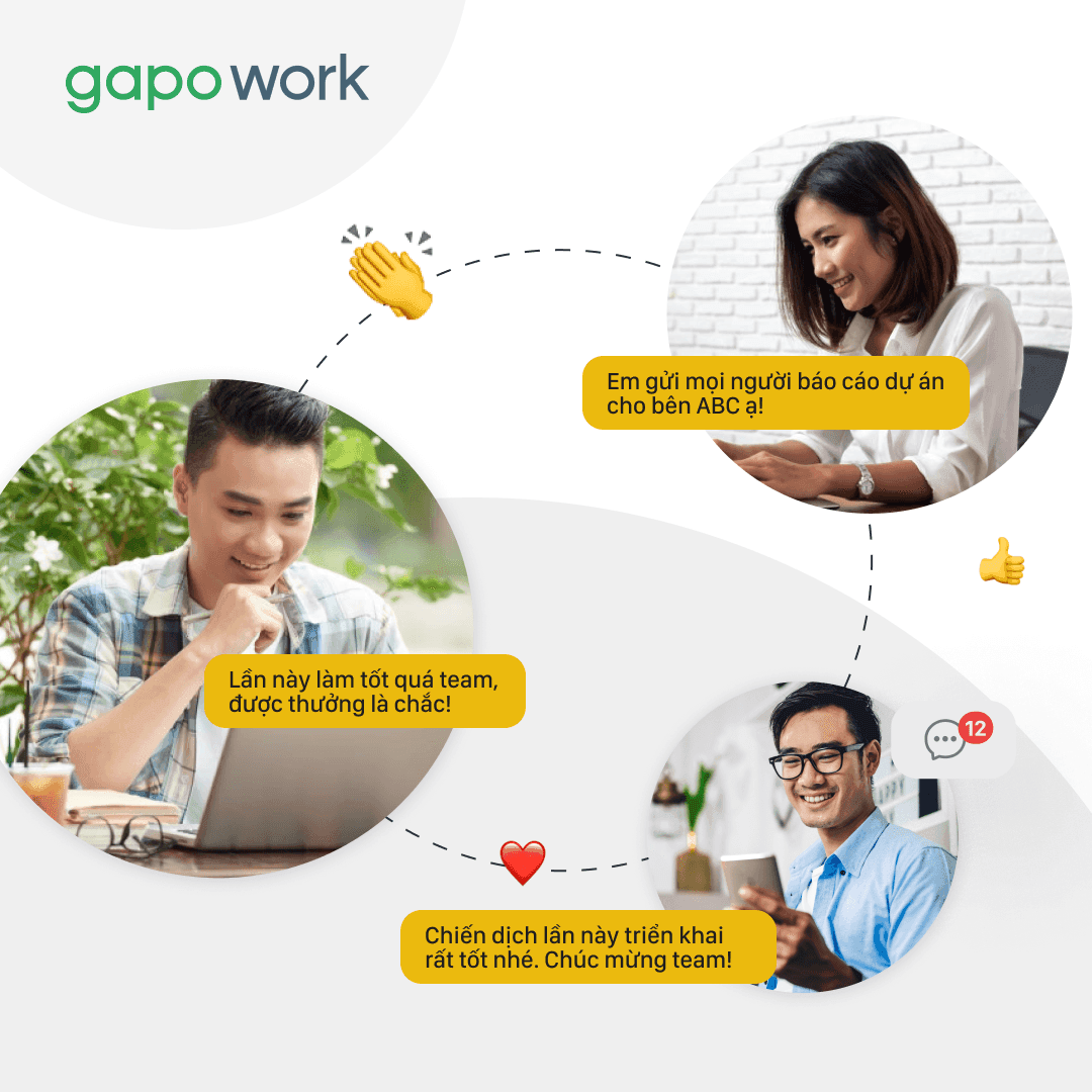 Cộng tác chéo giữa các phòng ban hiệu quả hơn với GapoWork - Ảnh 2
