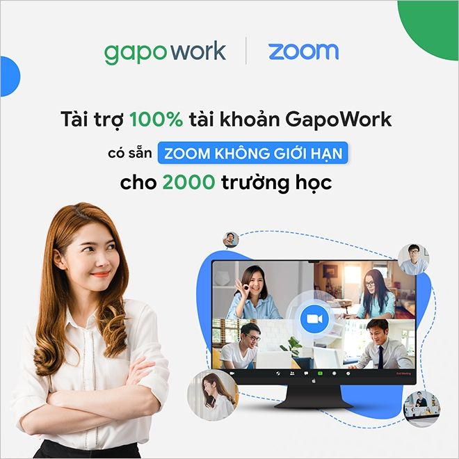 GapoWork tài trợ 100% tài khoản có sẵn Zoom không giới hạn cho 2000 trường học - Ảnh 1