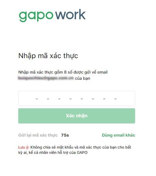 Làm thế nào để đăng nhập nếu quên mật khẩu GapoWork? - Ảnh 2