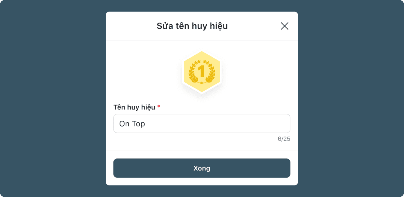 Làm thế nào để sửa và xoá huy hiệu của tổ chức? - Ảnh 2