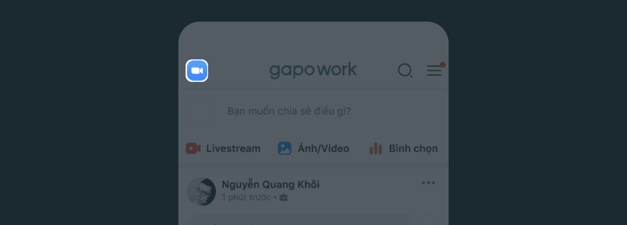 Làm thế nào để tạo nhanh cuộc họp Zoom trên GapoWork? - Ảnh 4