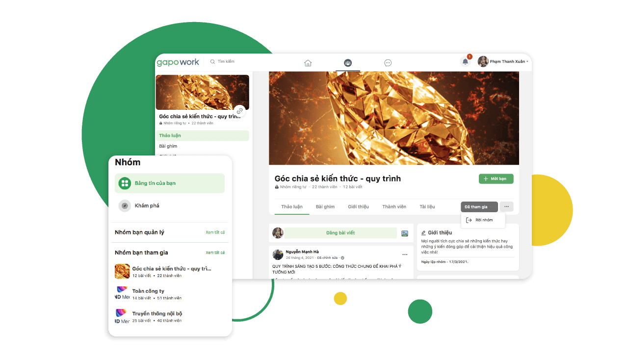 Tối ưu hóa bảng tin của bạn trên GapoWork - Ảnh 2